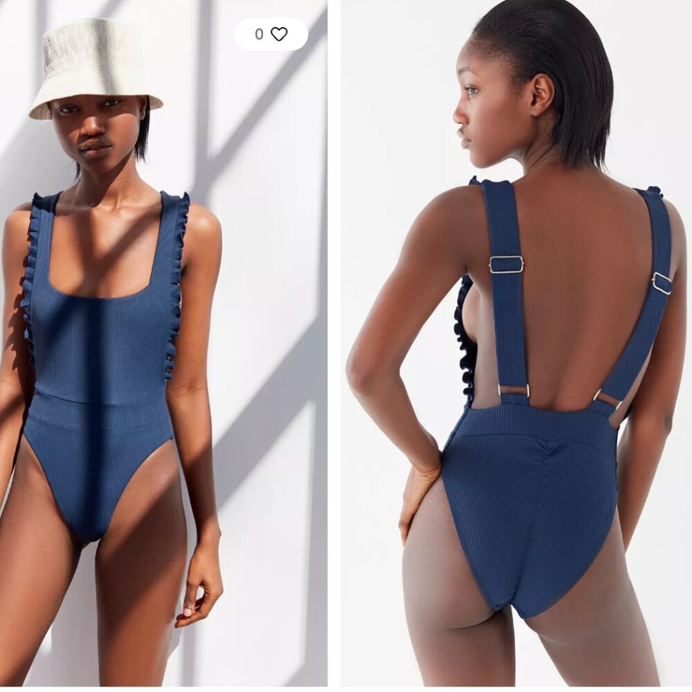 BNWT Chloé Rose Swimwear Primrose Pinafore One-Piece Swimsuit Small